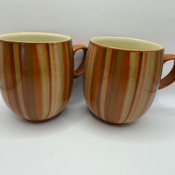Denby England Fire Stripes 13.5oz Mug Set of 2. - Picture 6 of 8